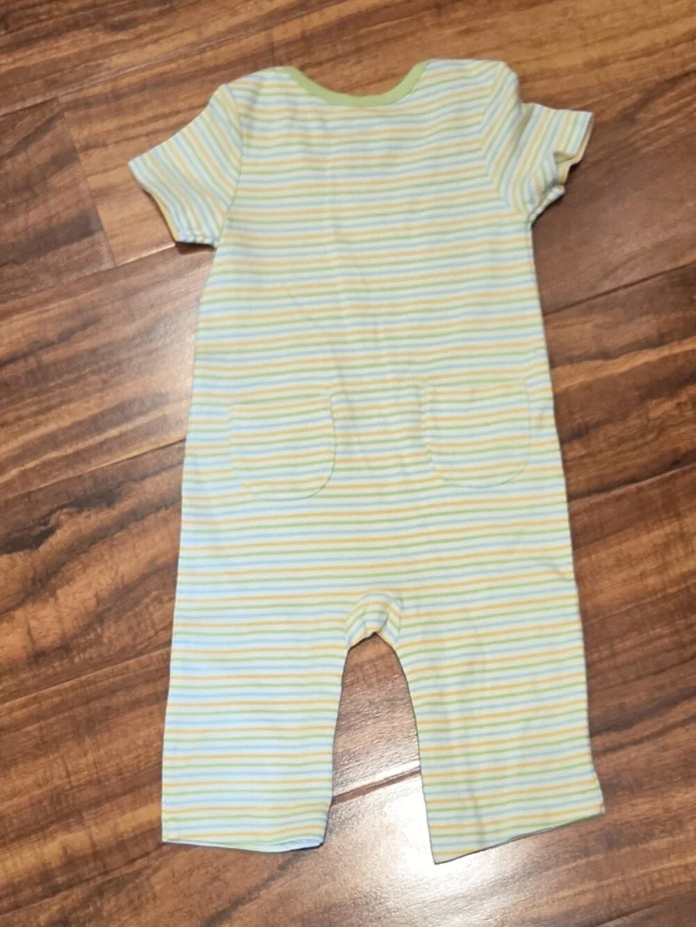 Gymboree NWT 3-6 Months Short Sleeve Striped Pastel Turtle Balloon Romper